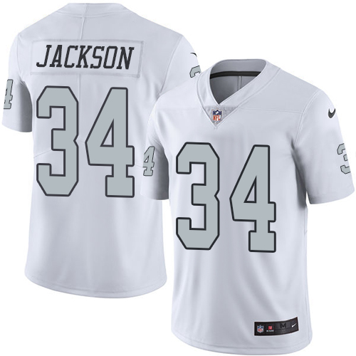 Youth Limited Bo Jackson Nike Jersey White - #34 Rush NFL Oakland Raiders